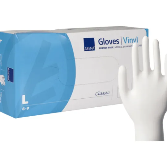 ABENA Classic Vinyl Transparent Puderfri L 100-pack
