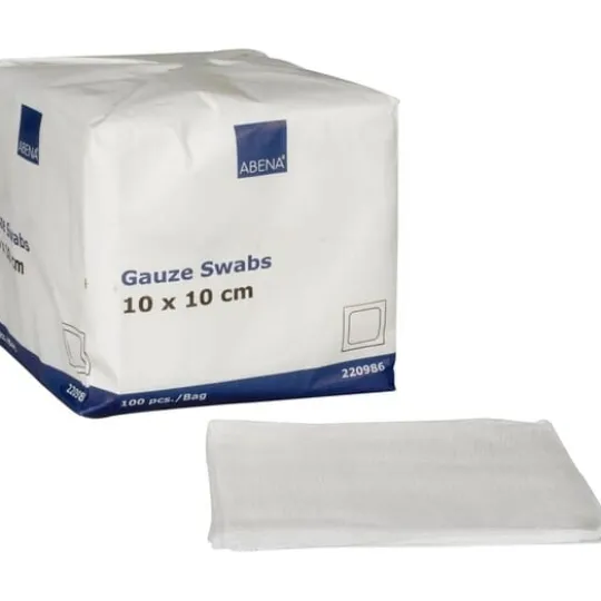 ABENA Kompress Gasväv Vit 10 x 10 cm 100 st