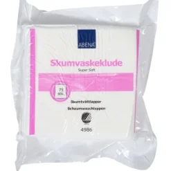 ABENA Tvättlapp Skum Vit 19 x 19 cm 75 st
