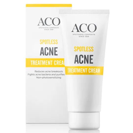 ACO Spotless Acne Treatment Cream Parfymfri Behandlar Akne 30 g