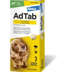 AdTab 450 mg Tuggtabletter för Hund > 11–22 kg 3 st