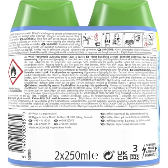 Air Wick Freshmatic Automatic Spray Duo Refill Ocean Cove & Waves 2 x 250 ml