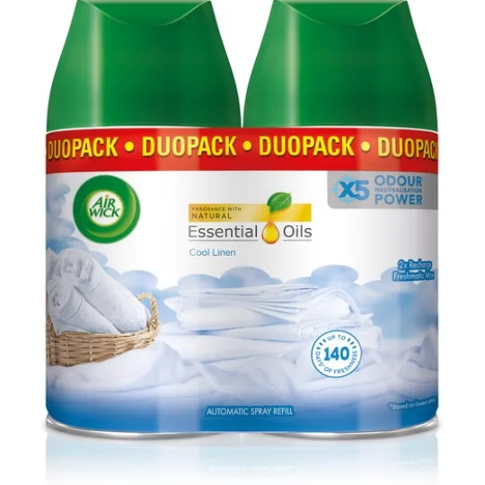 Air Wick Freshmatic Doftspridare Refill Duopack Cool Linen 2x250 ml