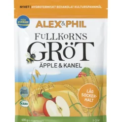 Alex&Phil Fullkornsgröt Äpple/kanel EKO 1-3 år 400 g