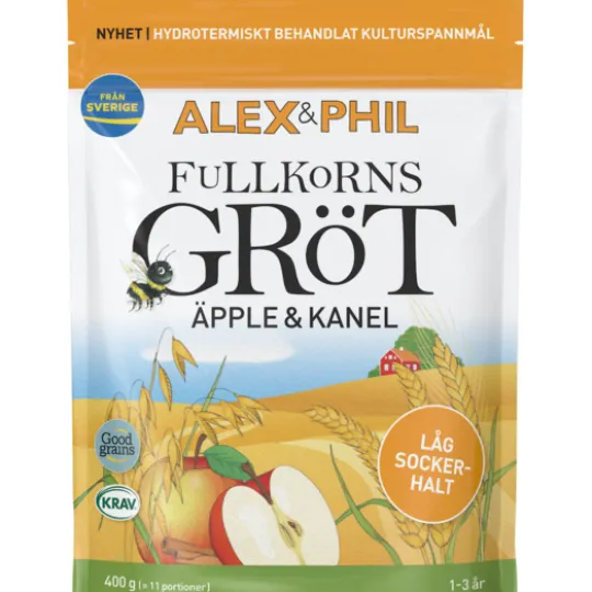 Alex&Phil Fullkornsgröt Äpple/kanel EKO 1-3 år 400 g