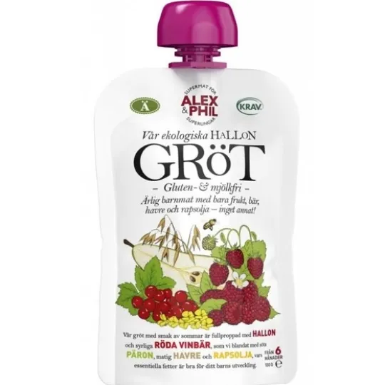 Alex&Phil Gröt med Hallon & Röda Vinbär 100 g