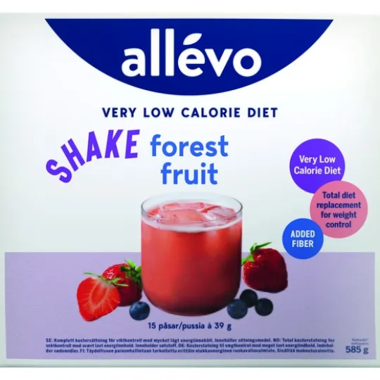 Allévo Shake Forest Fruit VLCD 15 påsar x 39 g