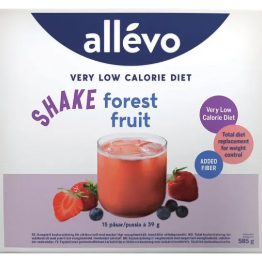 Allévo Shake Forest Fruit VLCD 15 påsar x 39 g
