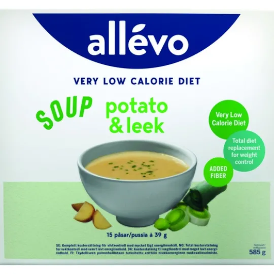 Allévo Soup Potato/Leek VLCD 15 påsar x 39 g