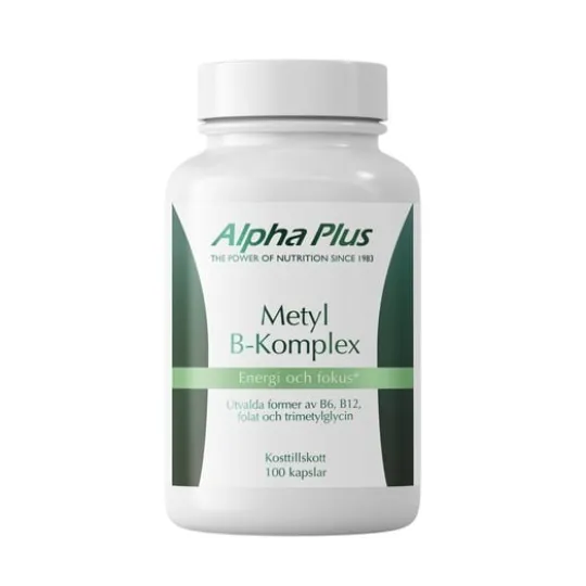 Alpha Plus Metyl B-komplex 100 kapslar