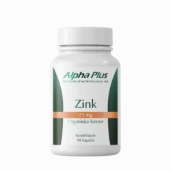 Alpha Plus Zink 25 mg 90 kapslar