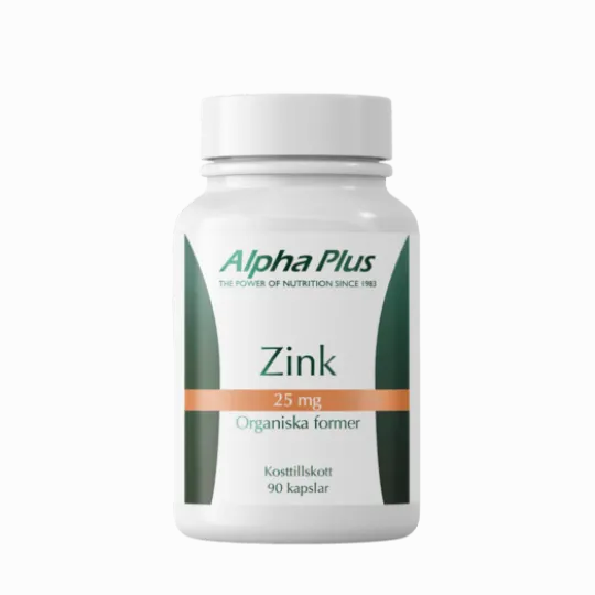 Alpha Plus Zink 25 mg 90 kapslar