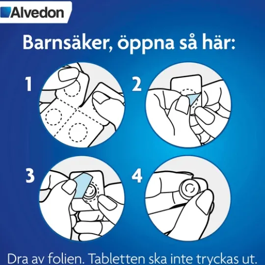 Alvedon Munsönderfallande tablett 250 mg 12 st (15-40 kg)