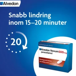 Alvedon Novum, filmdragerad tablett 500 mg, 20 st