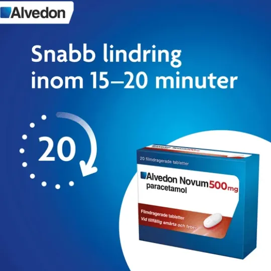 Alvedon Novum, filmdragerad tablett 500 mg, 20 st