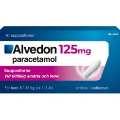 Alvedon suppositorium 125 mg 10 st (10-15 kg)