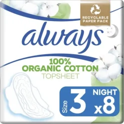 Always Cotton Protection Ultra Natt Bindor 8 st