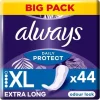 Always Dailies Long Plus Extra Protect Trosskydd Med Mild Doft 44 st