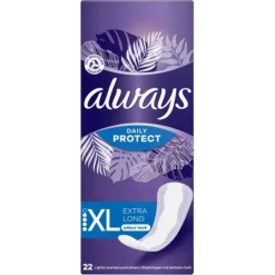 Always Daily Protect Extra Long Trosskydd med Luktkontroll 22 st