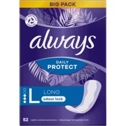 Always Daily Protect Long Trosskydd med Luktkontroll 52 st