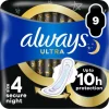 Always Ultra Bindor Secure Night S4 Med Vingar 9 st