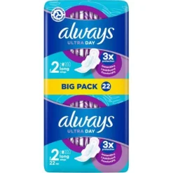 Always Ultra Day Bindor Long Storlek 2 Med Vingar 22 st