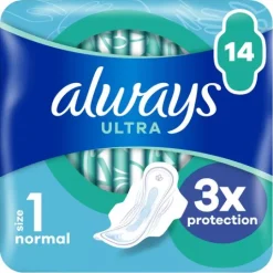 Always Ultra Day Bindor Normal Storlek 1 Vingar 14 st