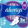 Always Ultra Sanitetsbindor Long Med Vingar S2 12 st