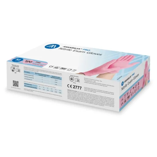 Amabilia Pro Nitrilhandskar Rosa M 100 st