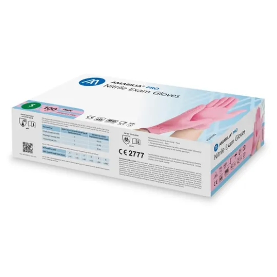 Amabilia Pro Nitrilhandskar Rosa S 100 st