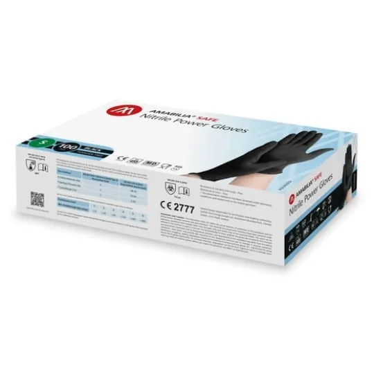 Amabilia Safe Nitrilhandskar Power Glove Svart S 100 st