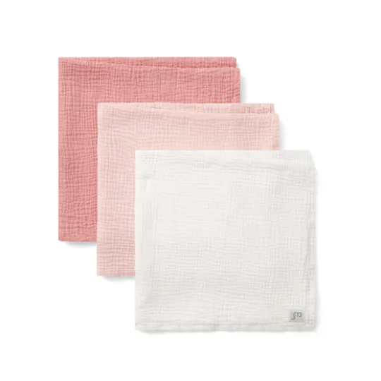 Ami Minie Muslin squares Pink/White 60x60 cm 3-pack