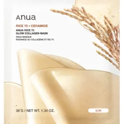ANUA Rice 70 Glow Collagen Mask 4 st