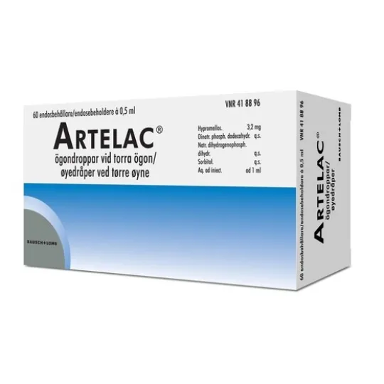Artelac ögondroppar, lösning i endosbehållare, 0,5 ml 60 st