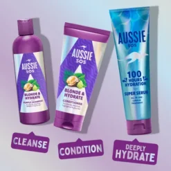 Aussie SOS Blonde & Hydrate Purple Schampo 300 ml