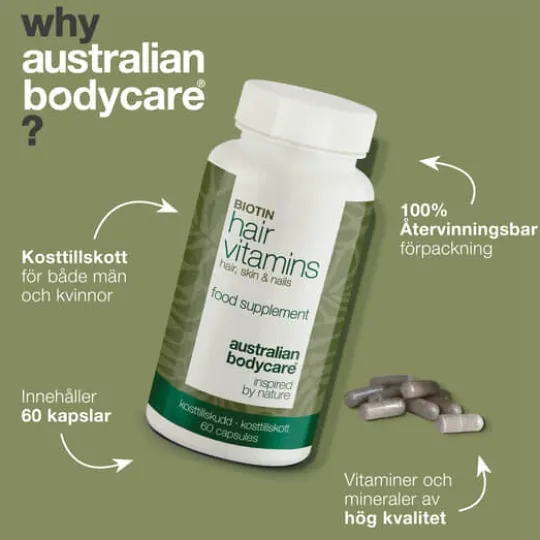 Australian Bodycare Biotin Hair Vitamins 60 kapslar