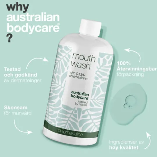 Australian Bodycare Mouth Wash with Chlorhexidine 500 ml
