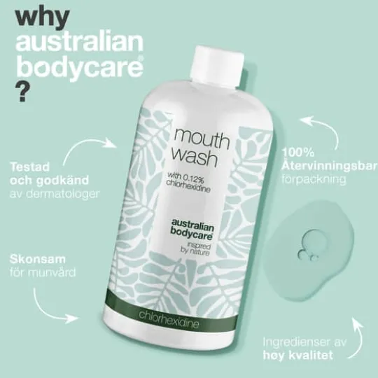 Australian Bodycare Mouth Wash with Chlorhexidine 500 ml