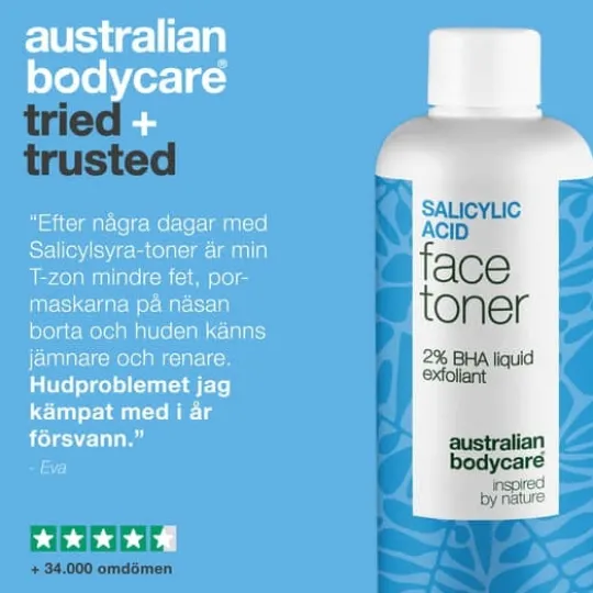 Australian Bodycare Salicylic Acid Face Toner 2% BHA exfoliant 150 ml