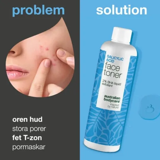 Australian Bodycare Salicylic Acid Face Toner 2% BHA exfoliant 150 ml