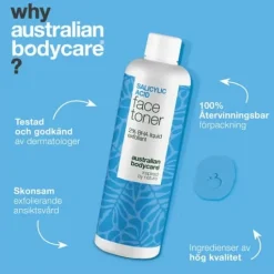 Australian Bodycare Salicylic Acid Face Toner 2% BHA exfoliant 150 ml