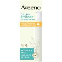 Aveeno CALM+RESTORE Moisturising Lotion SPF50 50 ml