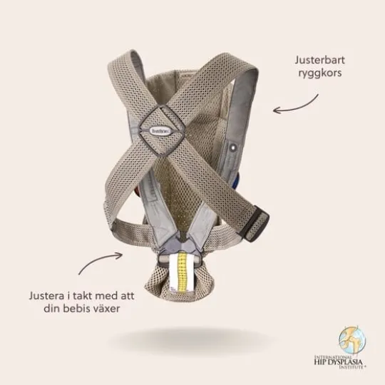 BabyBjörn Bärsele Mini 3D Mesh Gråbeige