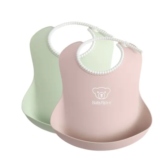 BabyBjörn Haklapp Grön/Rosa 2-pack