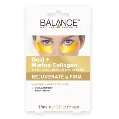 Balance Active Formula GOLD + MARINE Collagen Hydrogel under Eye Masks 3x6 g