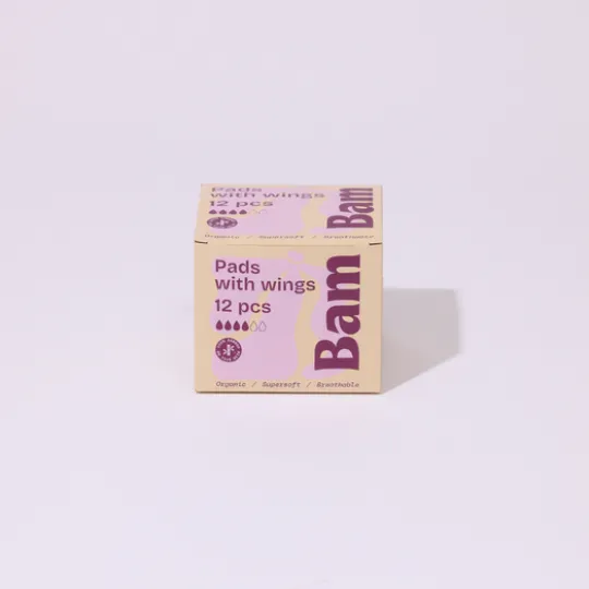 BAM Organic Bamboo Period Pads 12 st