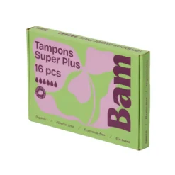 BAM Organic Cotton Tampons Super Plus 16 st