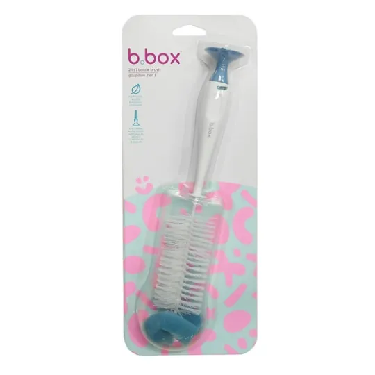 b.box 2-i-1 Flaskborste Blå