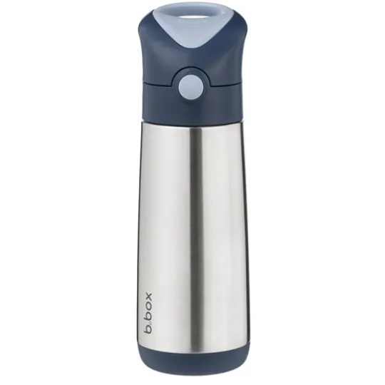 b.box Isolerad Sugrörsflaska 500 ml Blå