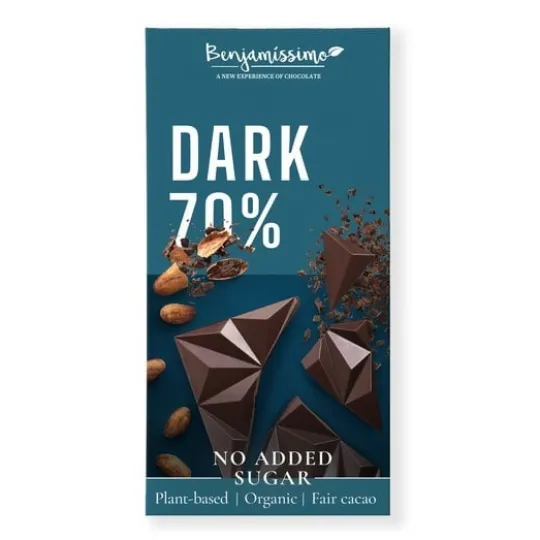 Benjamissimo Sockerfri Choklad Mörk 70% 60 g